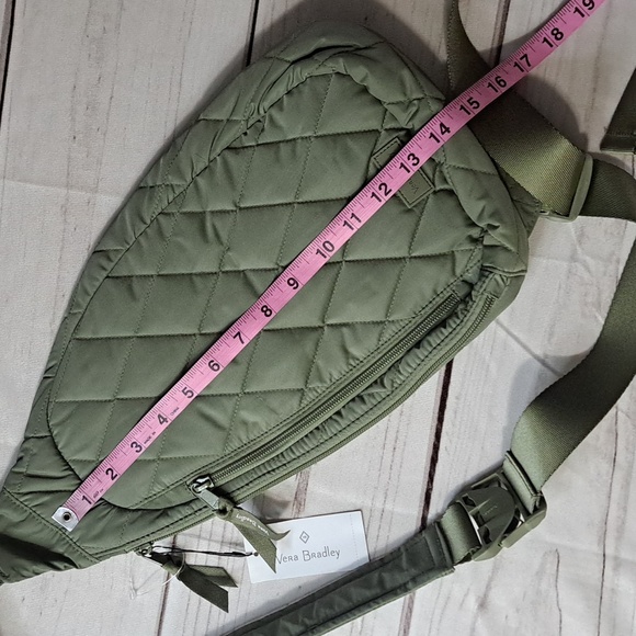 Vera Bradley Quilted Sling Bag in Olive Green - Picture 3 of 11